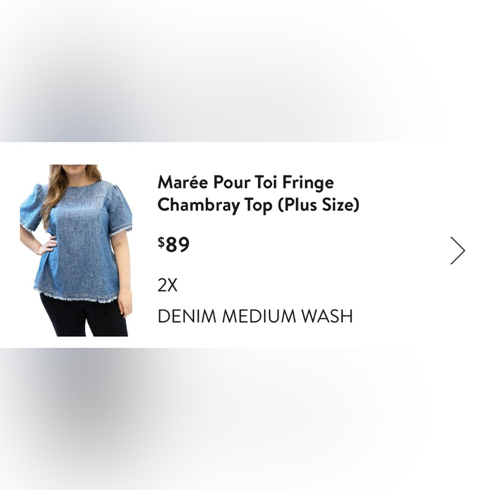 Maree Pour Toi Fringe Chambray Top